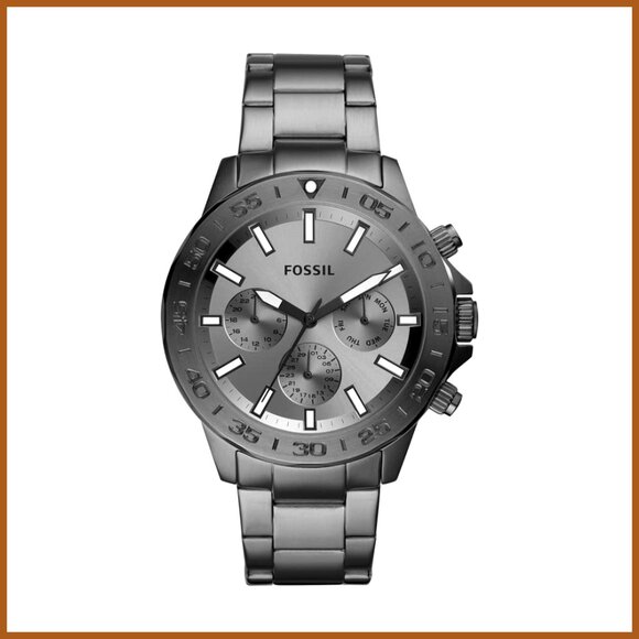 Multifunction Stainless Steel Watch with Quartz Movement